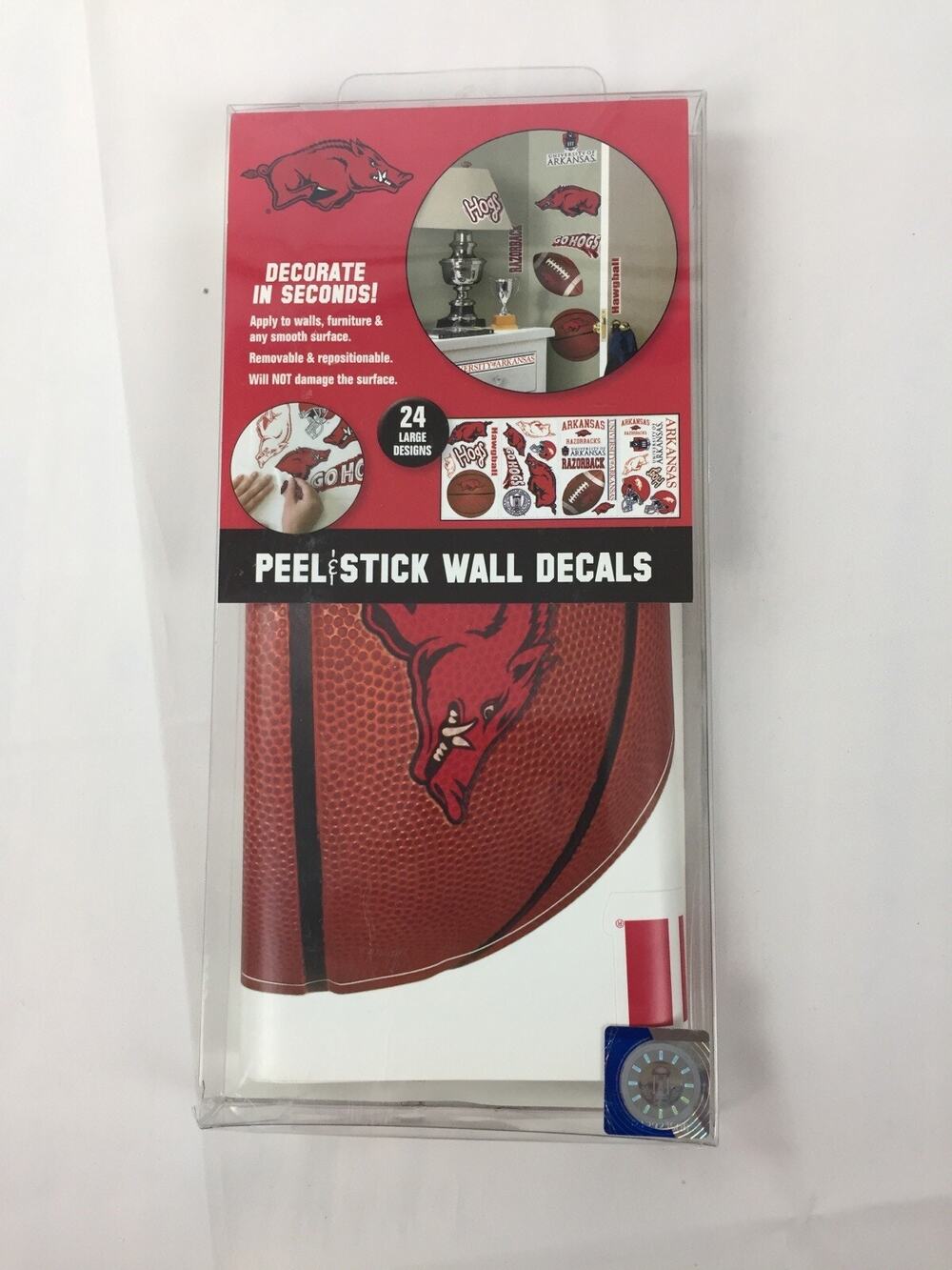 Peel And Stick Wall Decals 24 Arkansas Razorbacks Removable Decals